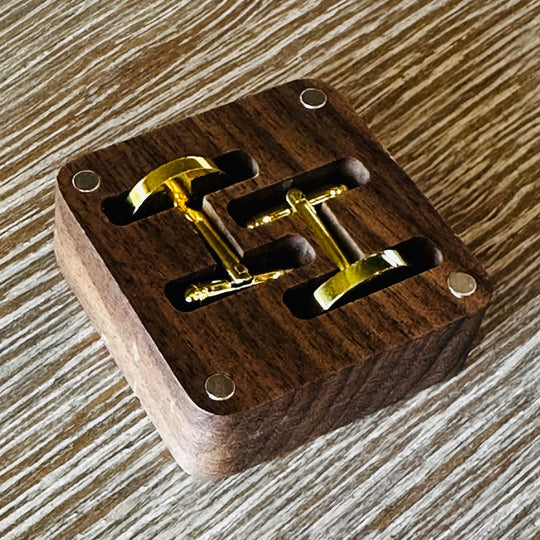 Gold Cufflinks T-Bar Backs