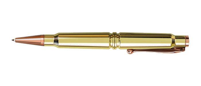 308 Real Bullet Casing Refillable Twist Pen - Brass - Rust & Refined