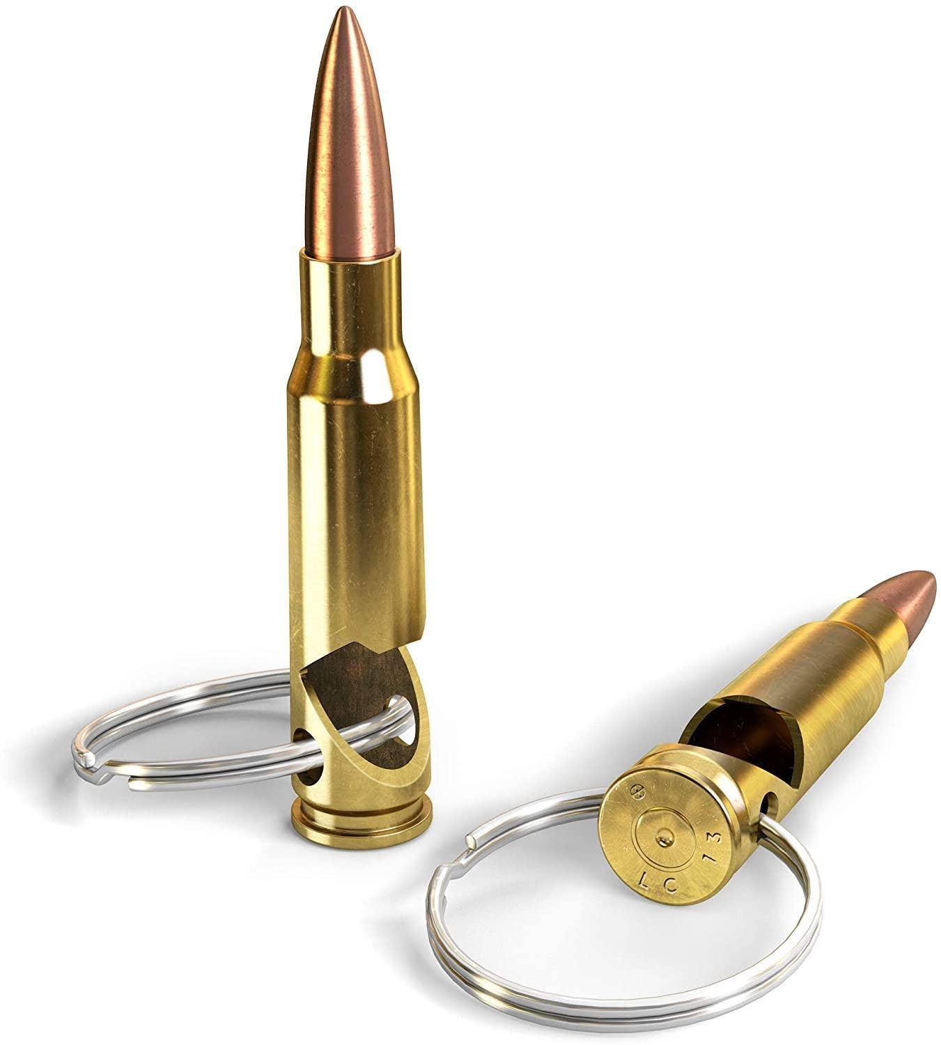308/7.62 Real Bullet Keychain Bottle Opener - Rust & Refined
