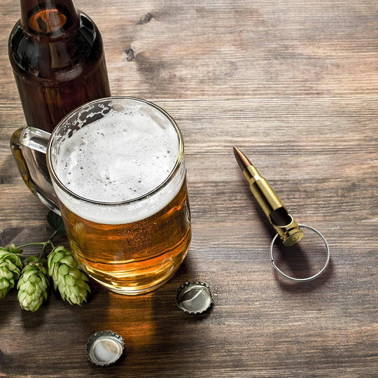 308/7.62 Real Bullet Keychain Bottle Opener - Rust & Refined