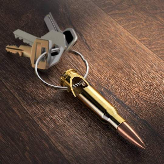 308/7.62 Real Bullet Keychain Bottle Opener - Rust & Refined