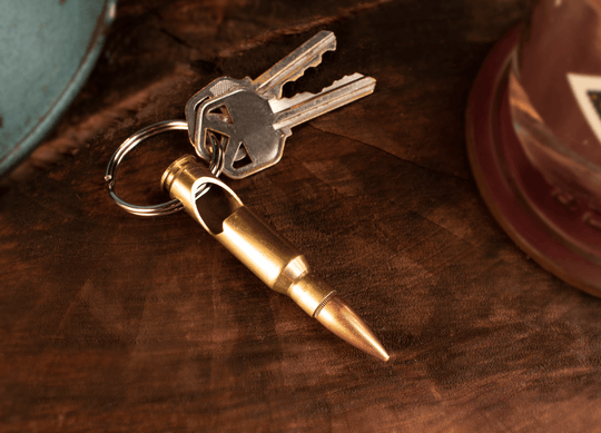 308/7.62 Real Bullet Keychain Bottle Opener - Rust & Refined