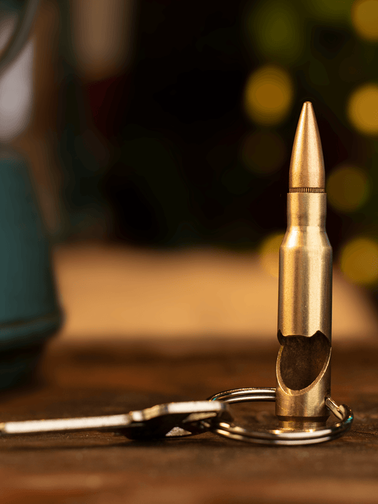 308/7.62 Real Bullet Keychain Bottle Opener - Rust & Refined