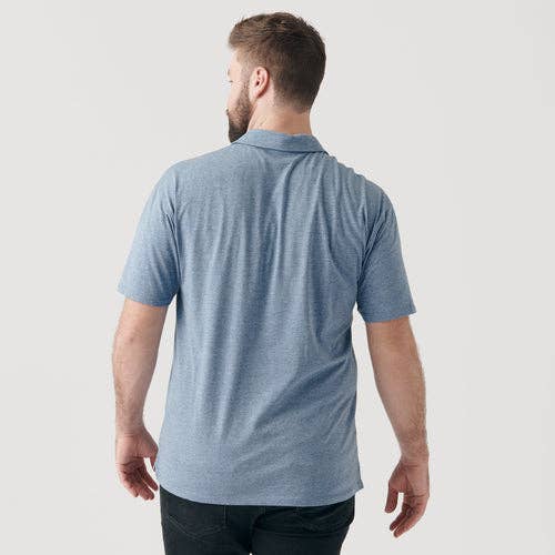 Short Sleeve Shirt | Polo | Heather Indigo, view 5