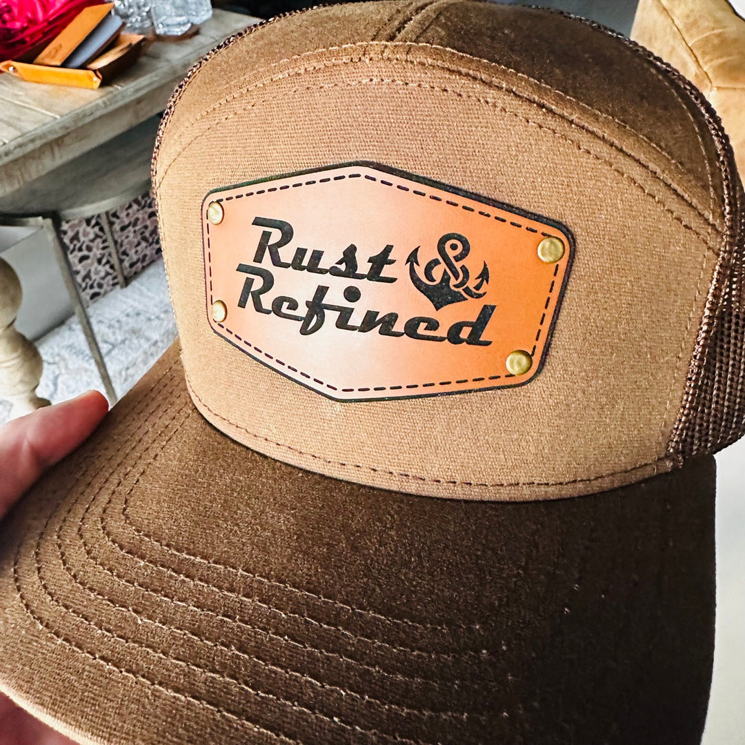 Rust &amp; Refined Waxed Canvas 7-Panel Hat