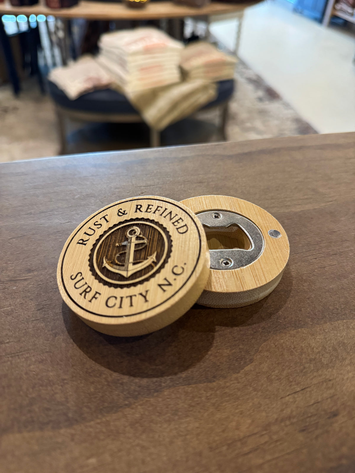 Bamboo Magnetic Bottle Opener