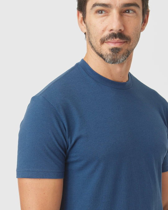 True Classic Premium Fitted Crew Neck T-Shirt - Deep Sea Blue