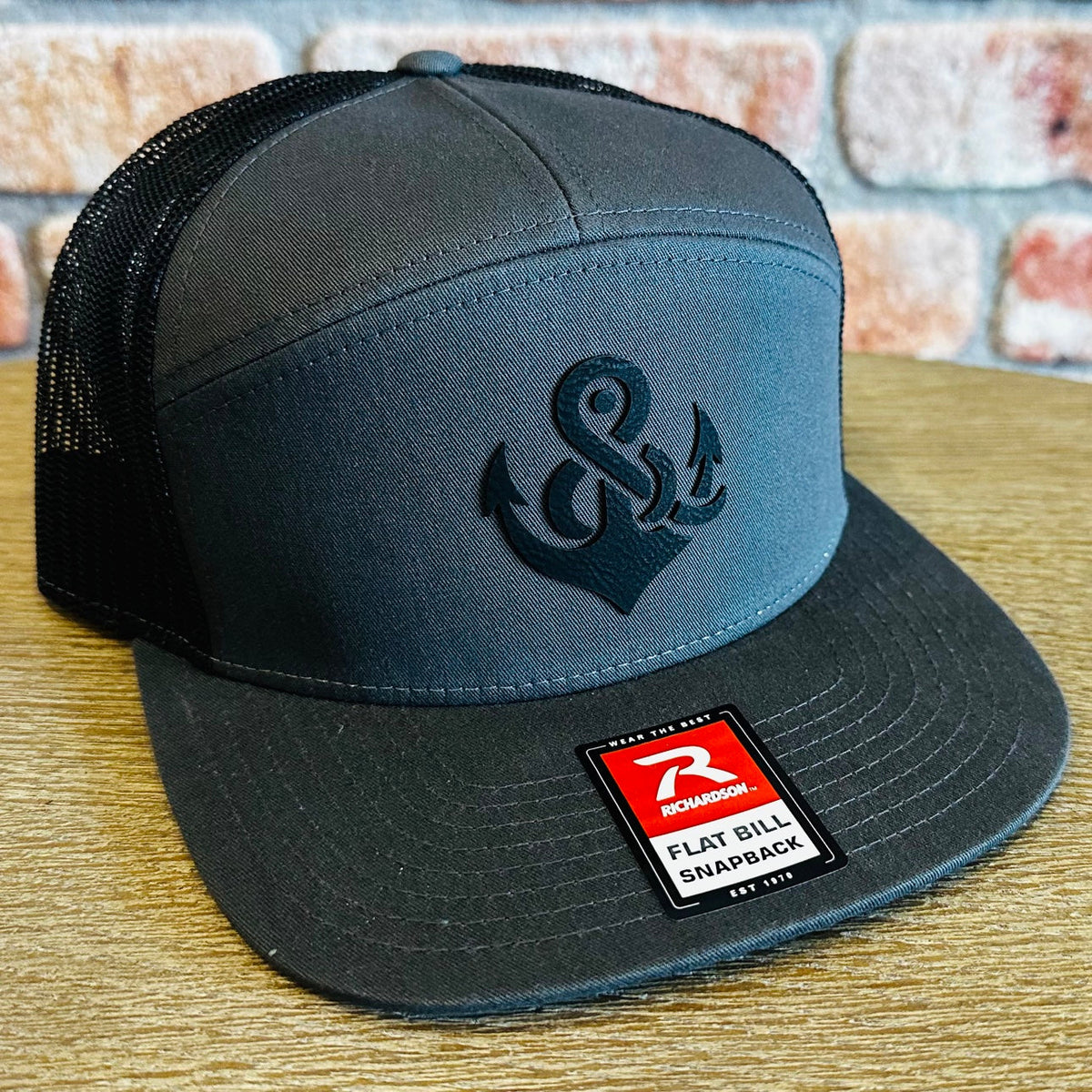 R&R Anchor 7-Panel Hat - Charcoal