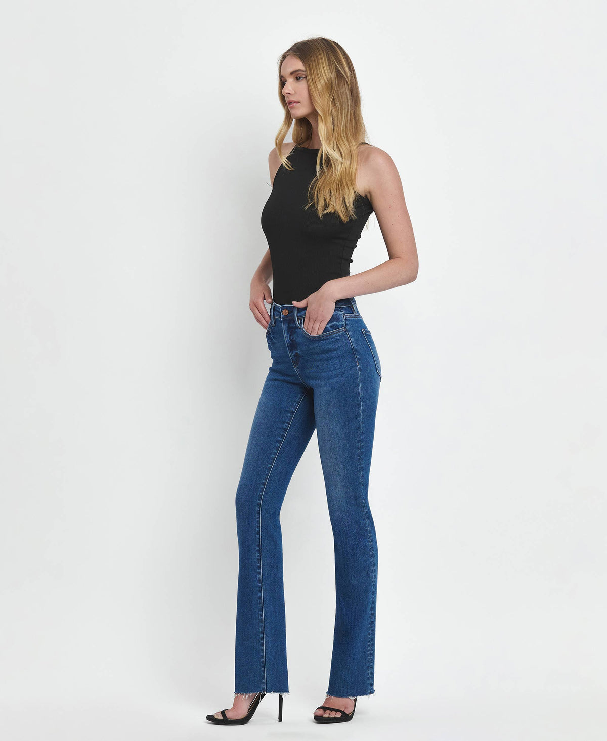 HIGH RISE SLIM BOOTCUT JEANS LV1480, view 11