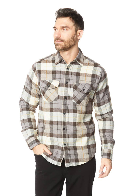 Buffalo Plaid Flannel Long Sleeve Shirt