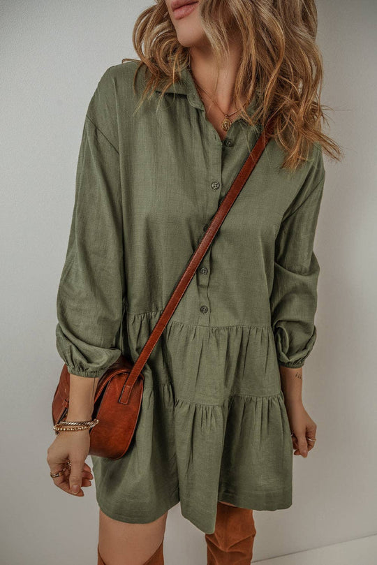 Thompson Pleated Shirt Dress
