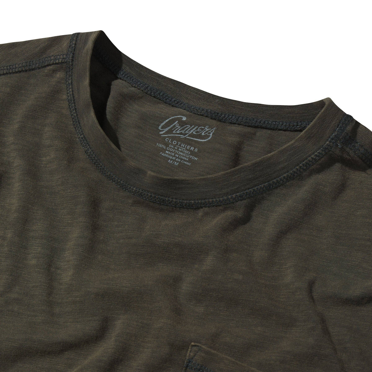 Hewitt Garment Dyed Pocket Tee - Washed Black, view 2