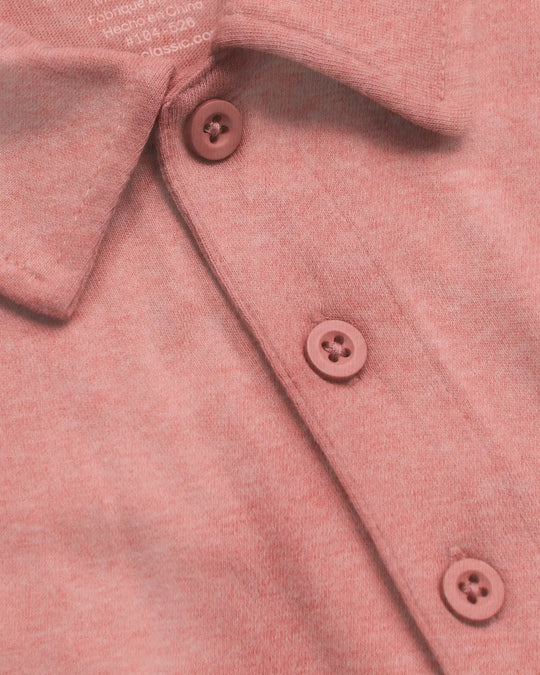 Short Sleeve Shirt | Polo | Heather Cayenne