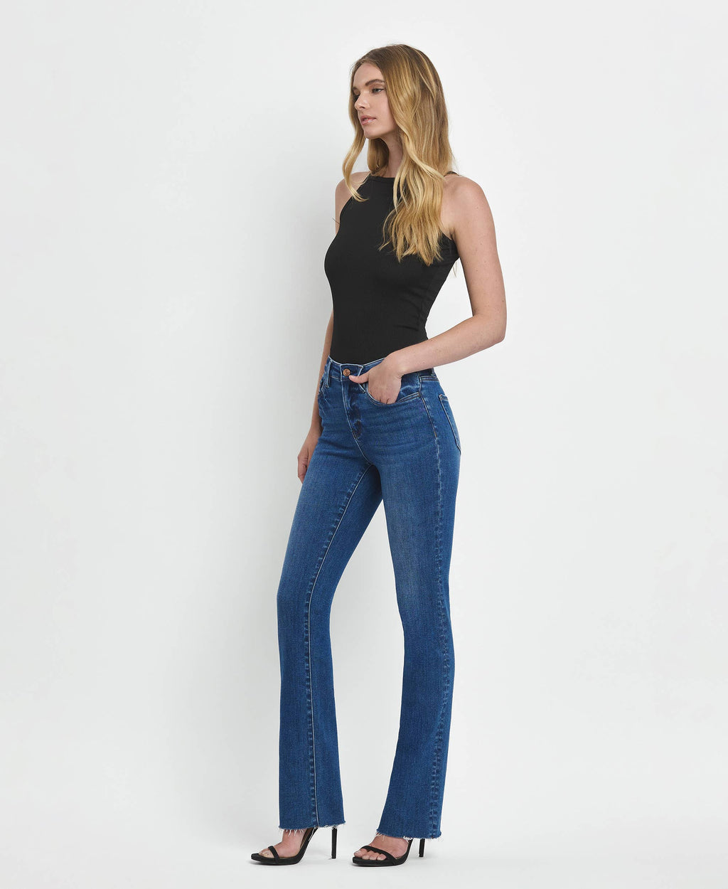 HIGH RISE SLIM BOOTCUT JEANS LV1480, view 10