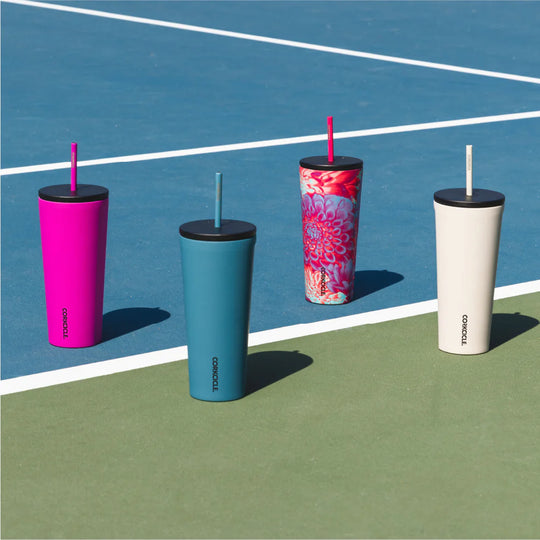 Corkcicle - Cold Cup Insulated Tumbler with Straw - Storm 24oz