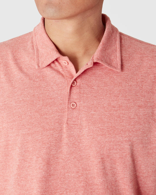 Short Sleeve Shirt | Polo | Heather Cayenne