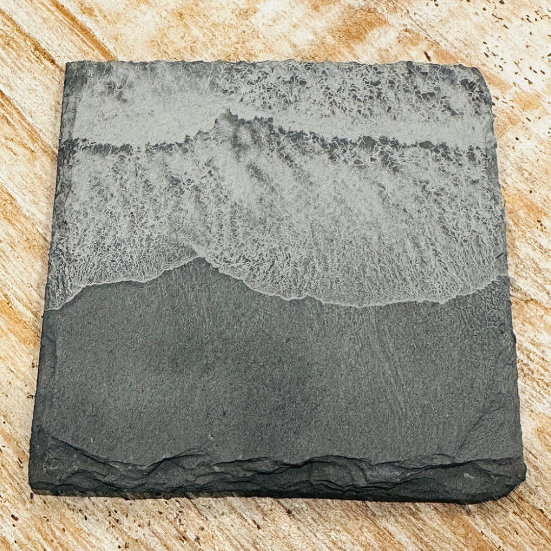 Ocean Wave Slate Coaster - Square