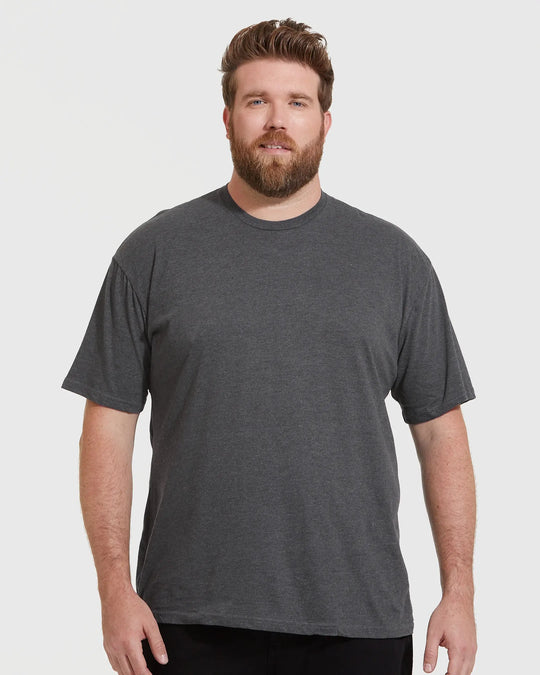True Classic Premium Fitted Crew Neck T-Shirt - Heather Charcoal Grey