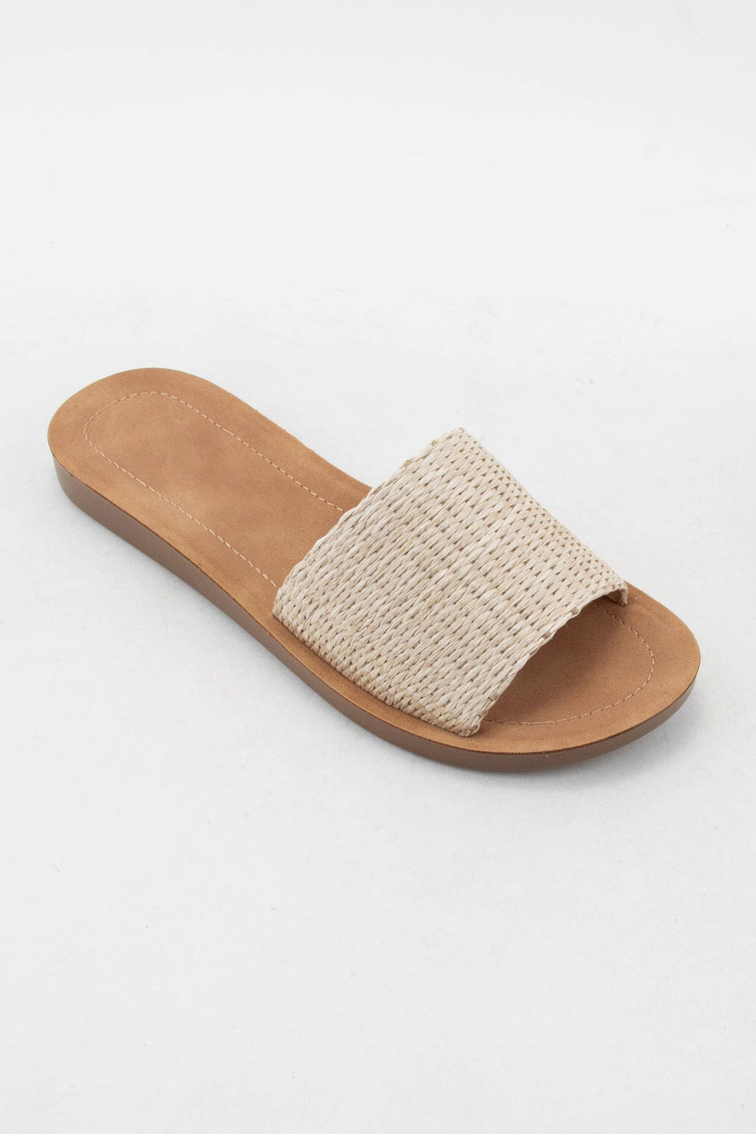 Efron Comfortable Flexible Sole Slide Sandal - Rust & Refined