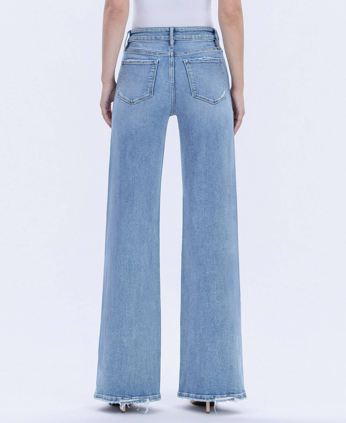 High Rise Full Length Wide Jeans, view 6