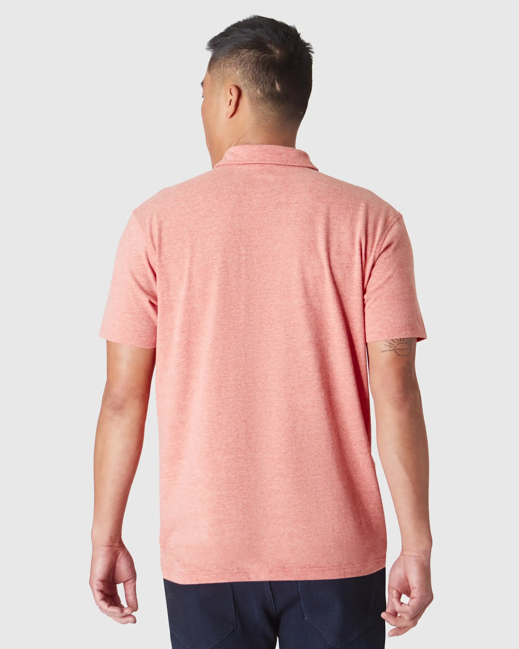 Short Sleeve Shirt | Polo | Heather Cayenne, view 3