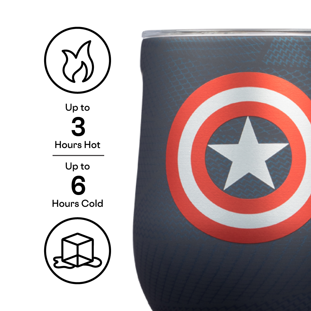 Stemless - 12oz Marvel - Captain America