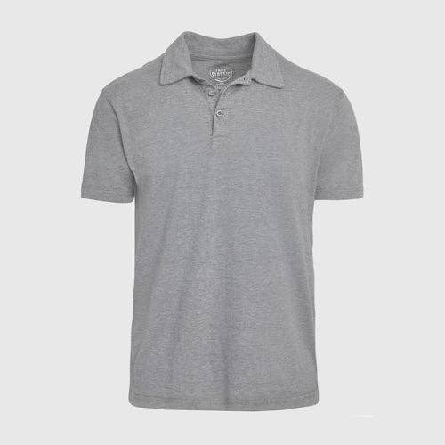 Short Sleeve Shirt | Polo | Heather Gray, view 2