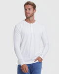 True Classic - Long Sleeve Henley | White