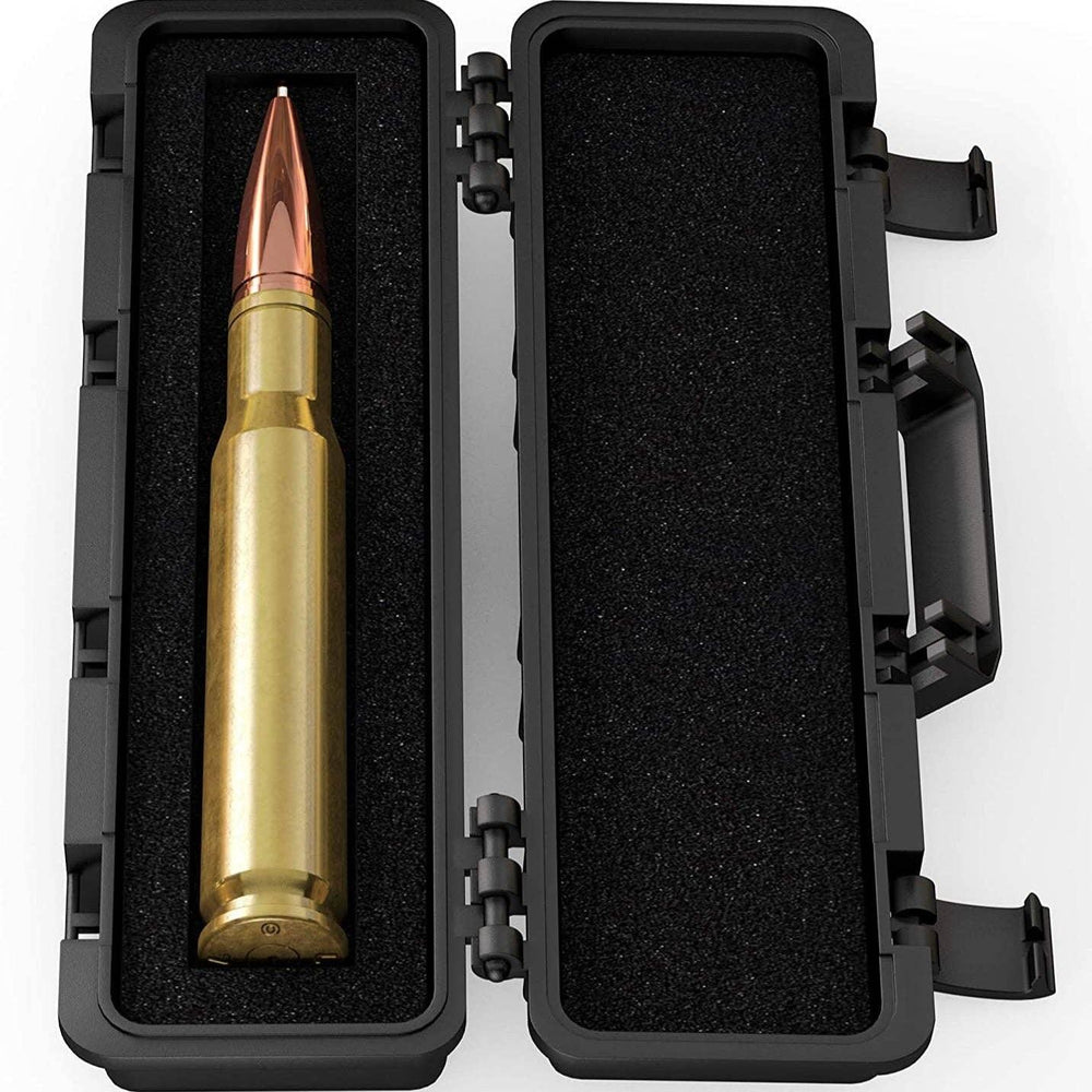 50 BMG Real Brass Casing Refillable Twist Pen - Rust & Refined