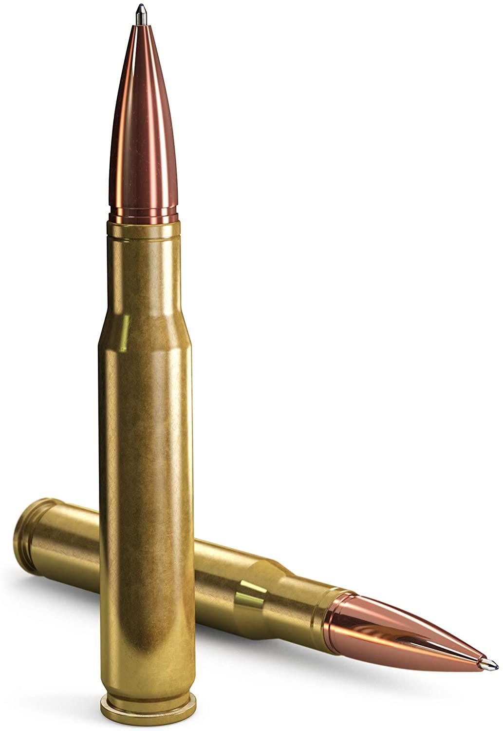 50 BMG Real Brass Casing Refillable Twist Pen - Rust & Refined