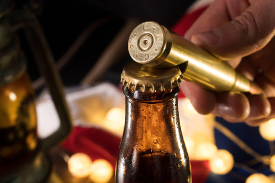 50 Caliber BMG Real Bullet Bottle Opener - Rust & Refined