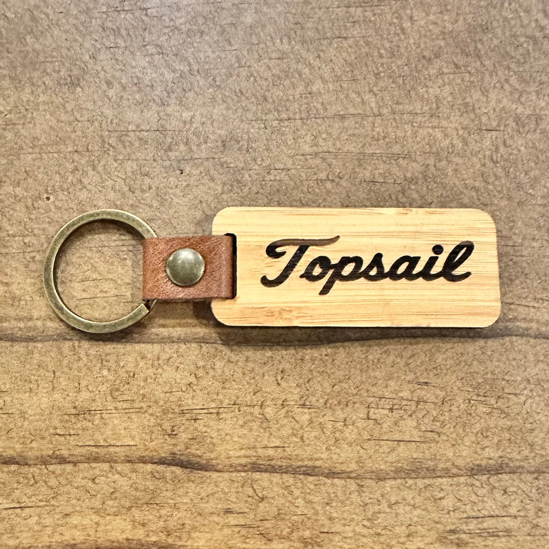 Topsail Wooden Keychain