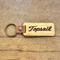 Topsail Wooden Keychain