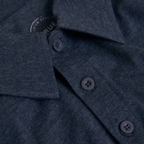 Short Sleeve Shirt | Polo | Heather Navy, view 7