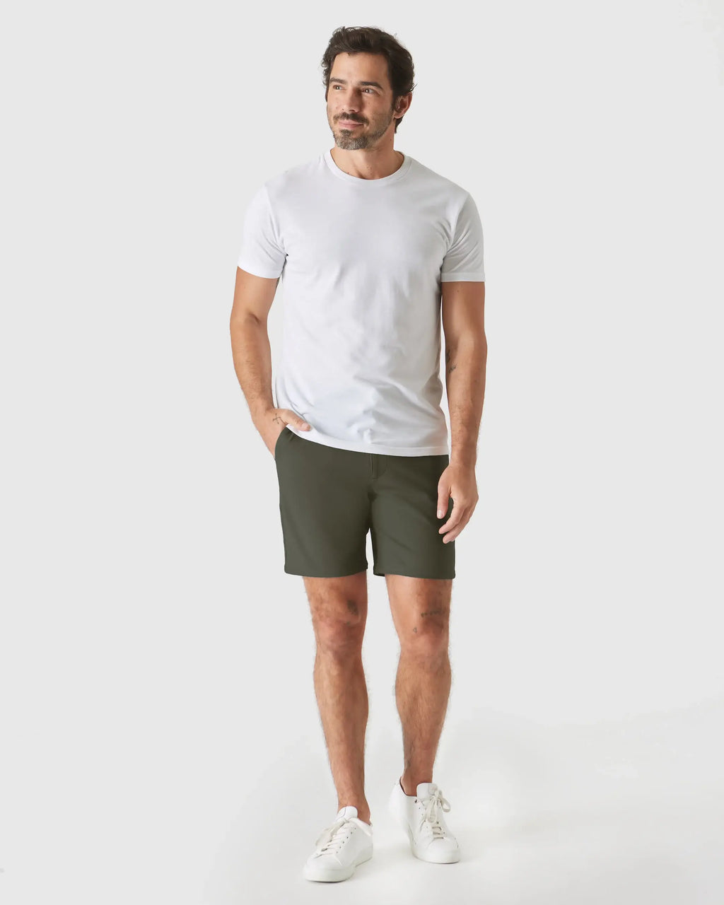 Chino Shorts | Comfort | 7" | Military Green, view 4