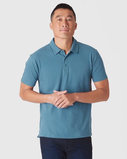 Short Sleeve Polo Shirt | Sapphire