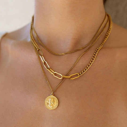 ALCO 3 Little Birds Necklace - Gold, alternate view 5