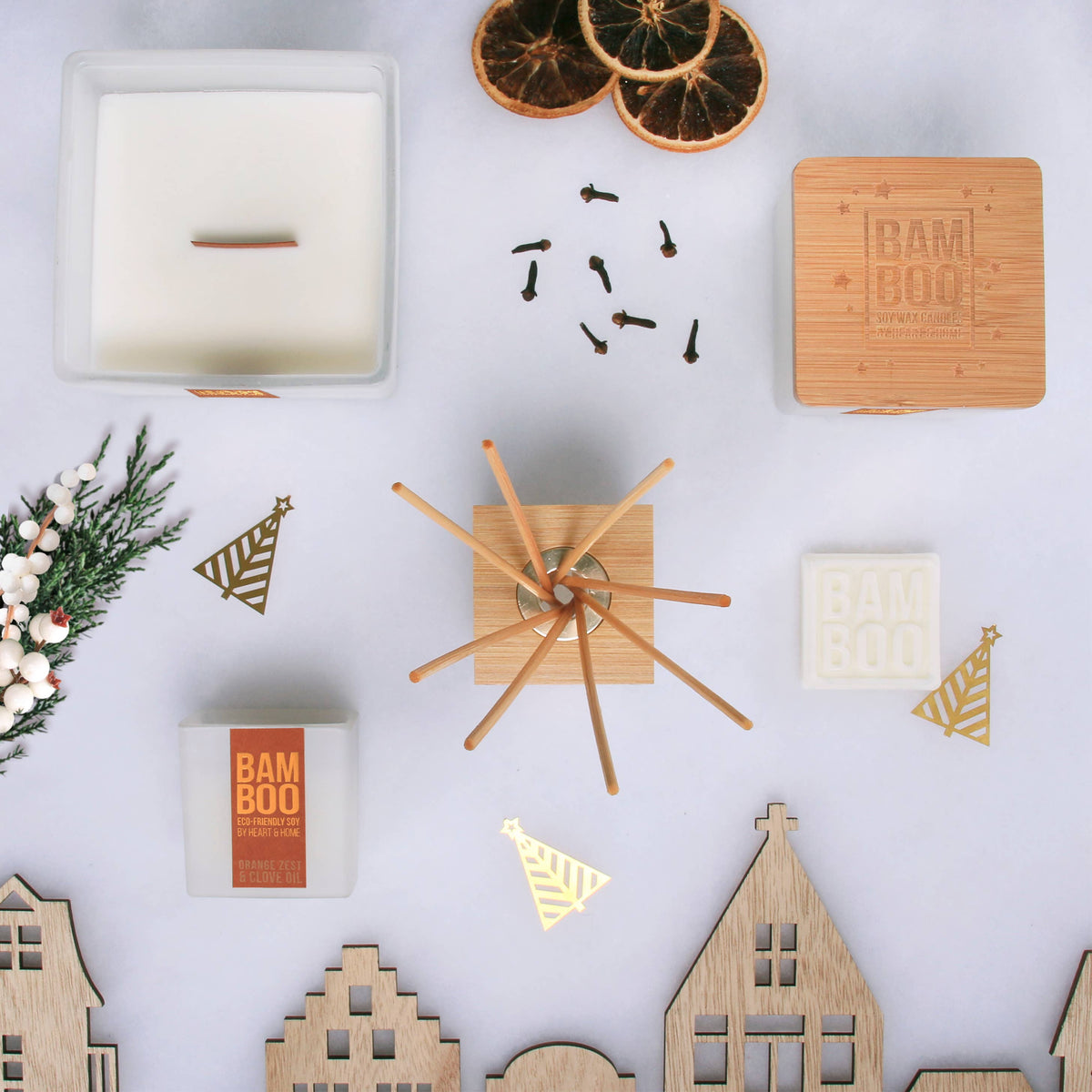 BAMBOO Eco-Friendly Soy Candle Fall / Winter Collection - Small and Large Options, view 12
