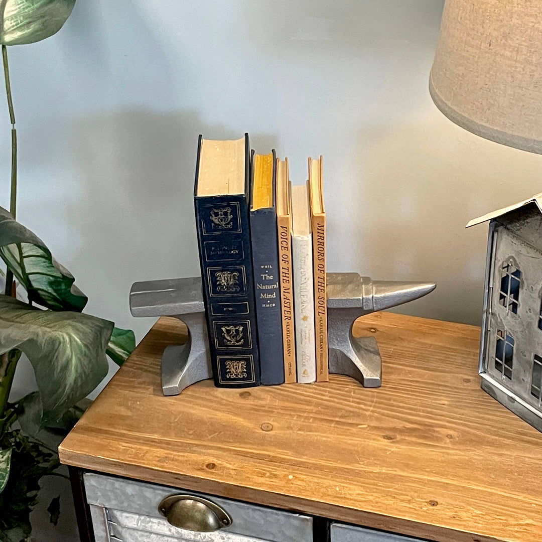 Set of 2 Cast Iron Anvil Bookends, view 9