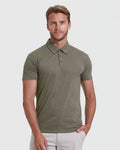 Short Sleeve Shirt | Polo | Heather Military Green