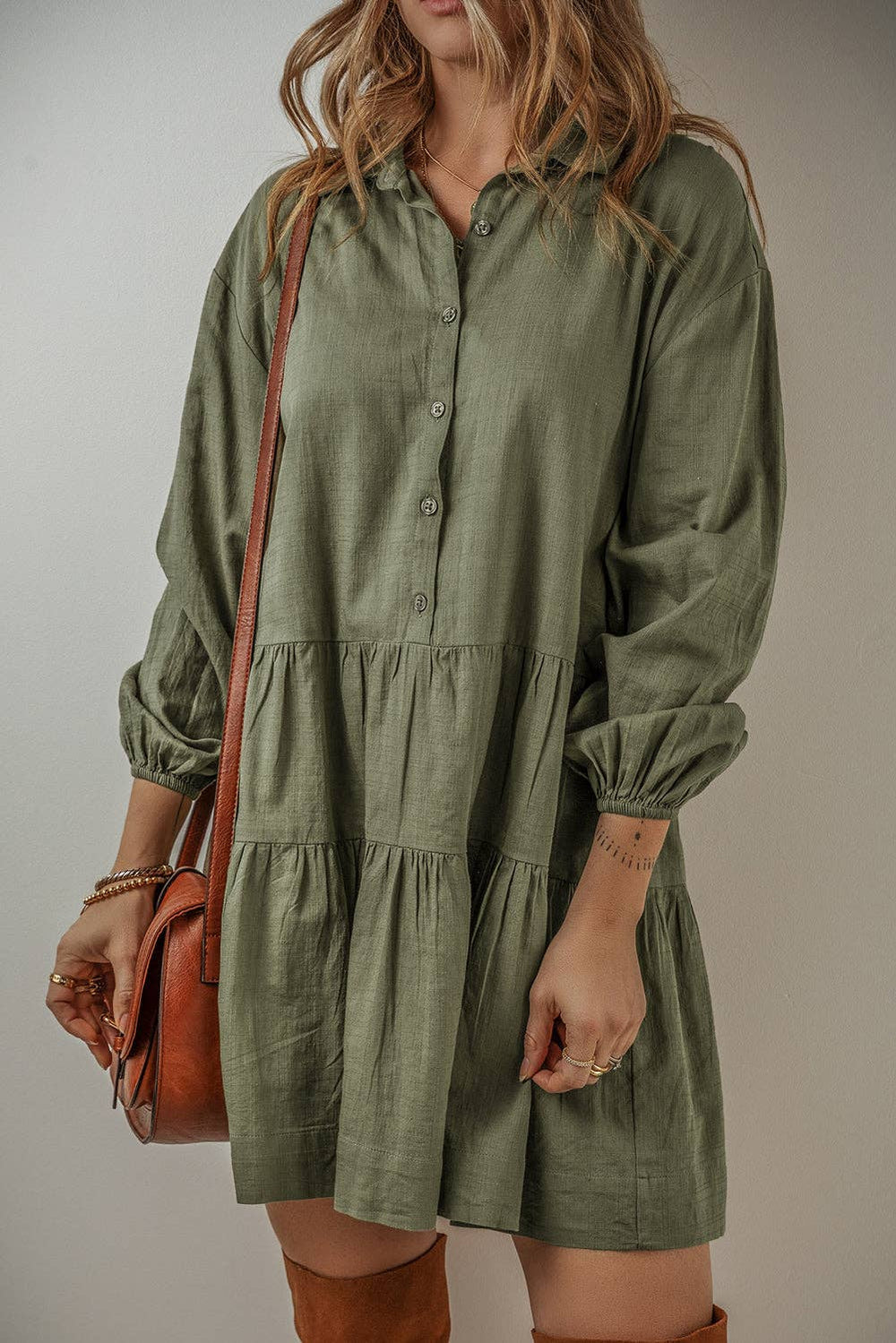 Thompson Pleated Shirt Dress