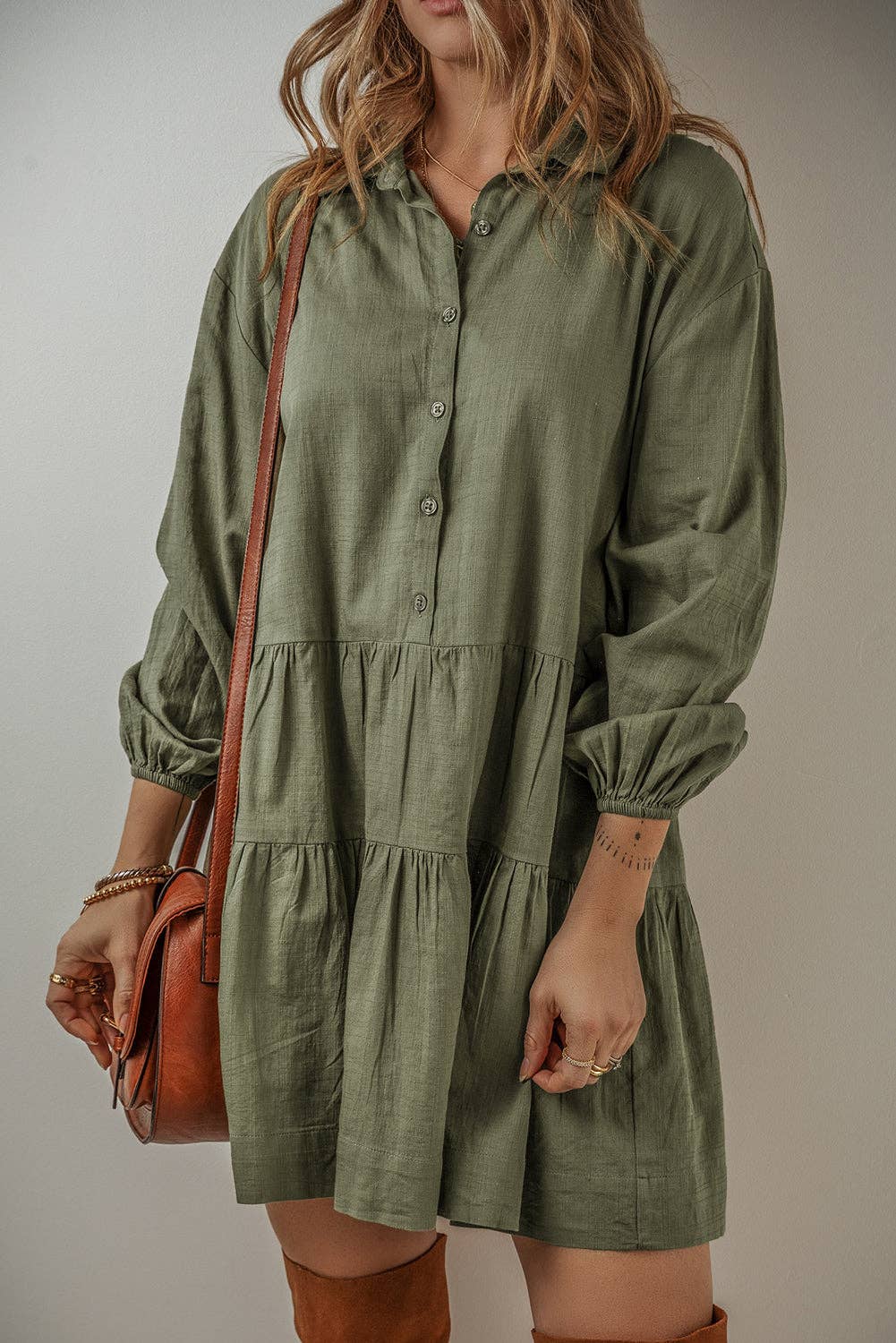 Thompson Pleated Shirt Dress
