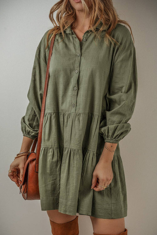 Thompson Pleated Shirt Dress