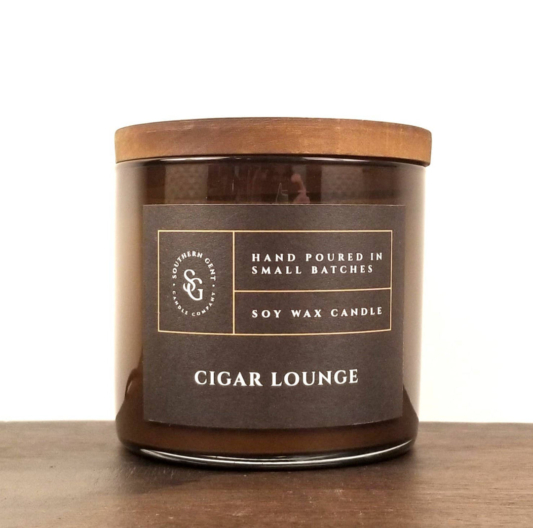 Southern Gent Candles - Cigar Lounge Soy/Coconut Wax Candle