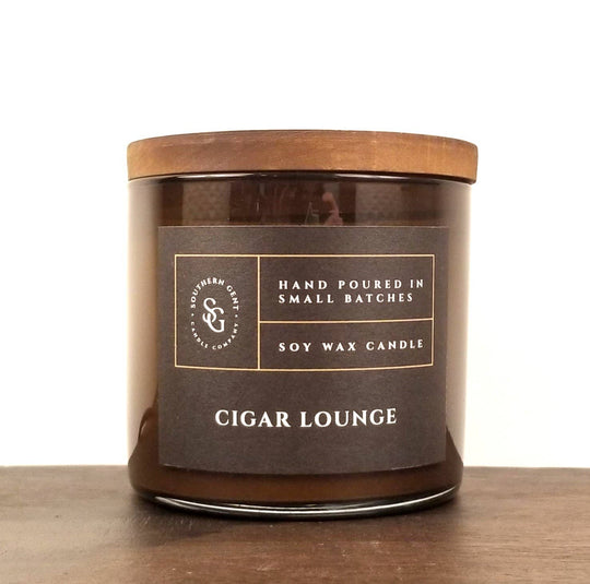 Southern Gent Candles - Cigar Lounge Soy/Coconut Wax Candle