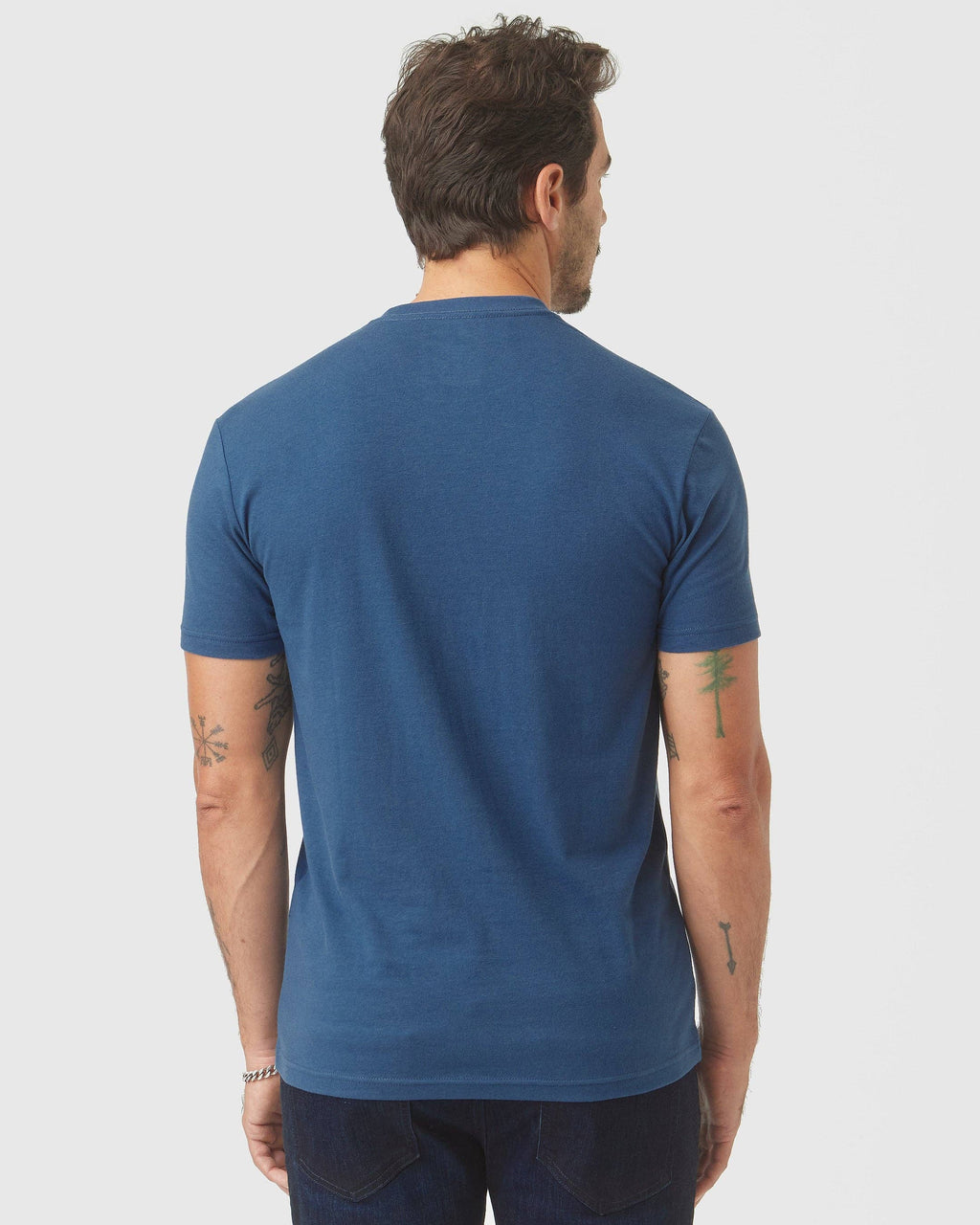 True Classic Premium Fitted Crew Neck T-Shirt - Deep Sea Blue, view 3