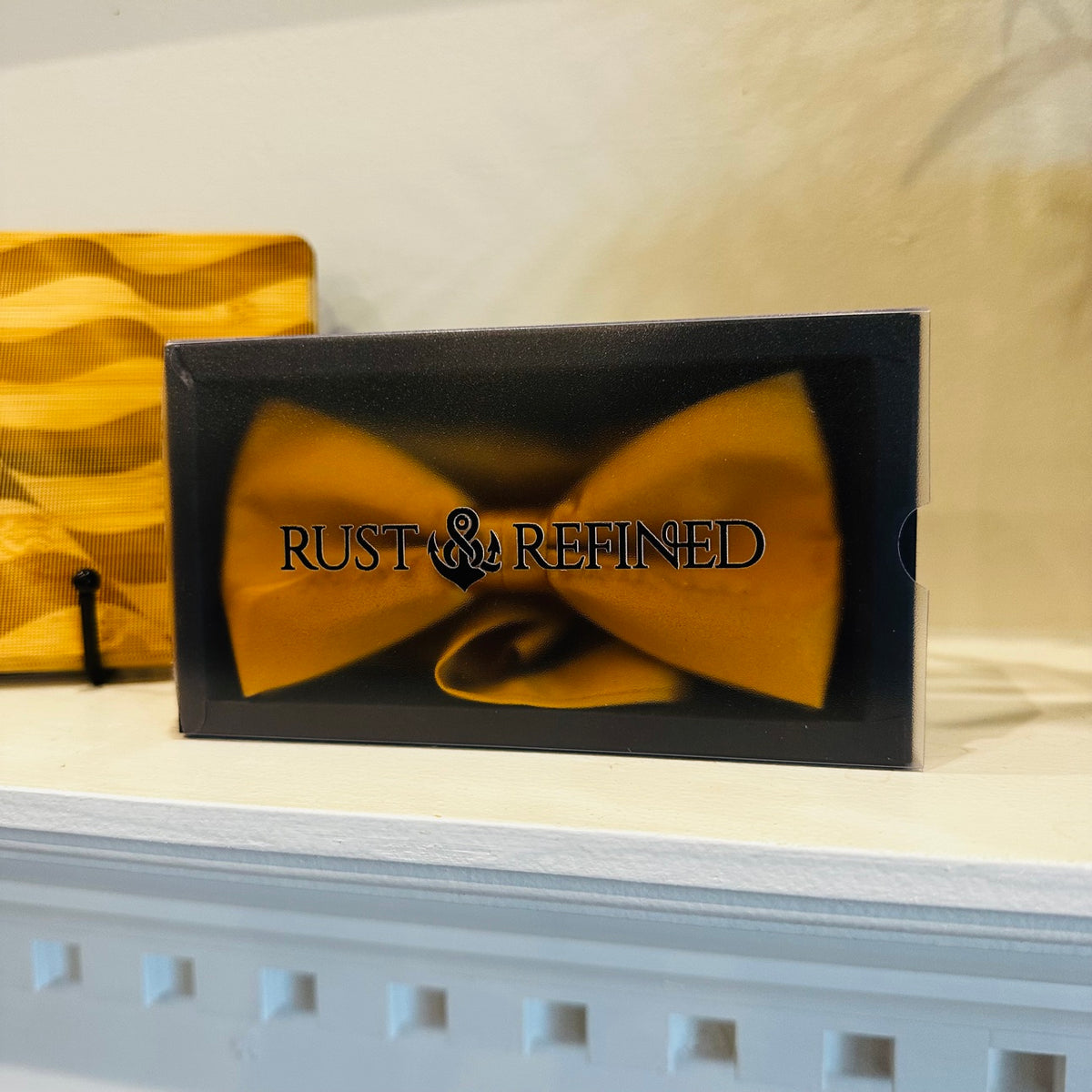 Classic Bow Tie and Pocket Square in Gold