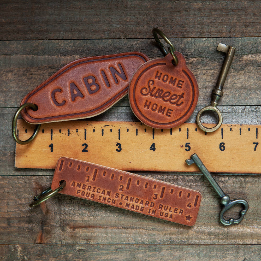 Probably Late Leather Keychain Motel Style