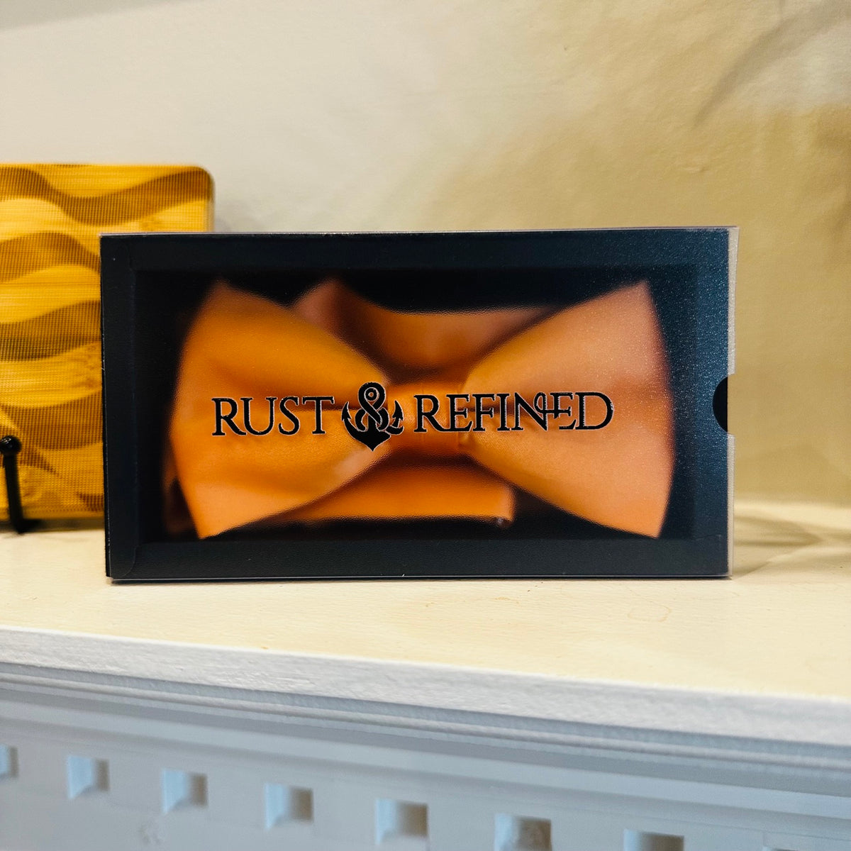 Classic Bow Tie and Pocket Square in Peach