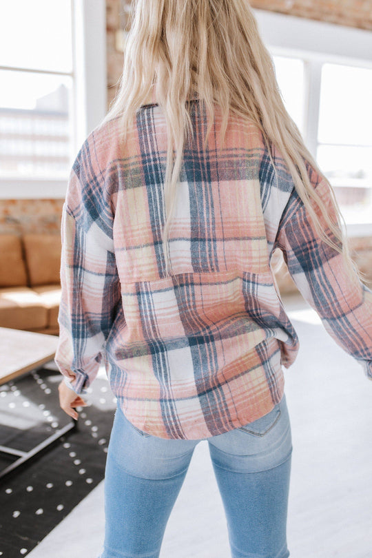 Liam & Company - Kelsea Plaid Shacket | Pink